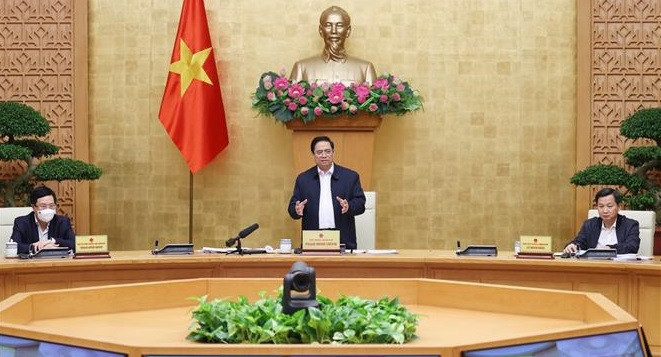 范明政在会上发言。图自越通社 范明政:立法工作目的是把党的主张路线落到实处 ảnh 1