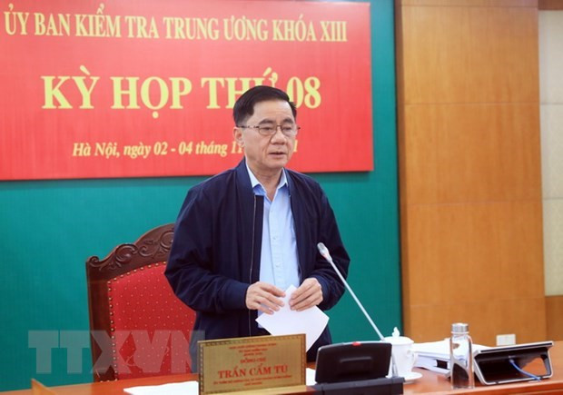 中央检查委员会主任陈锦绣。图自越通社 中央检查委员会第八次会议:对卫生部部分领导、原领导干部进行纪律处分 ảnh 1