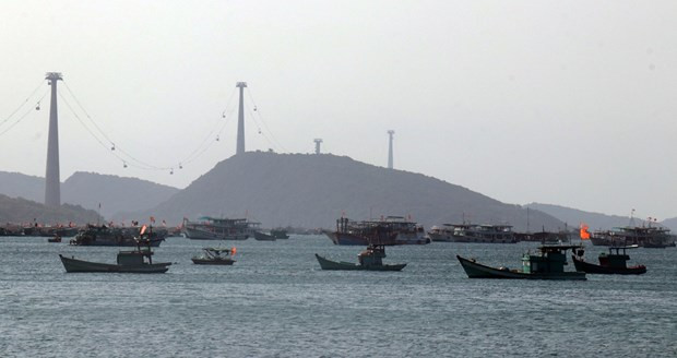 富国世界最长跨海缆车。图自越通社 富国玉岛吸引投资多达165亿美元 ảnh 1