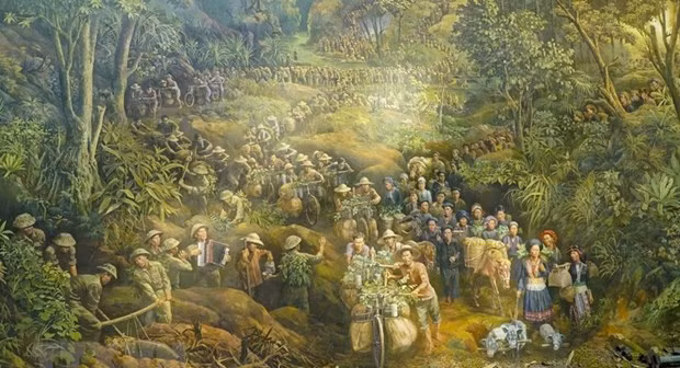 描绘4500个人物的《奠边府》绘画作品亮相 ảnh 1
