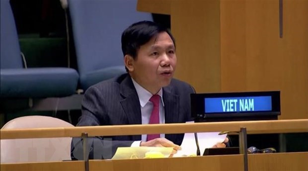 越南常驻联合国代表团团长邓廷贵大使。图自越通社 越南高度评价并支持南苏丹特派团的活动 ảnh 1