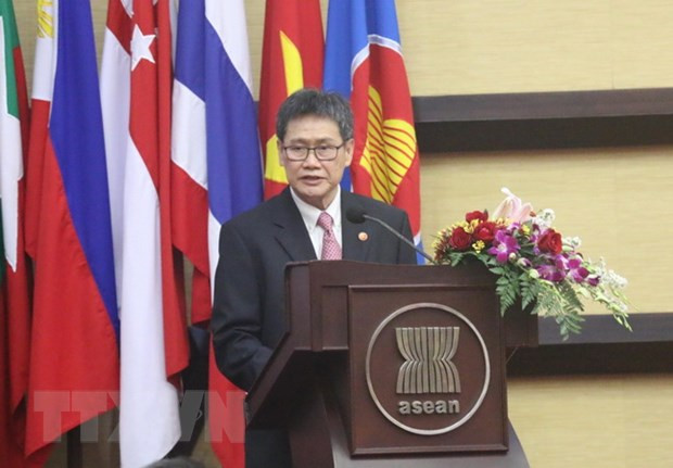 资料图:东盟秘书长林玉辉。图自越通社 东盟特别强调加强公私合作的需求 ảnh 1