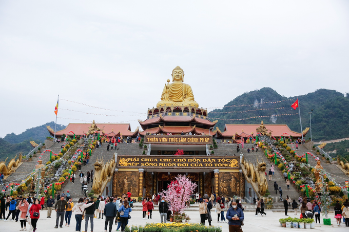宣光省正法竹林禅院。图自互联网 宣光省宗教旅游迎来迎新祈福大客流 ảnh 1