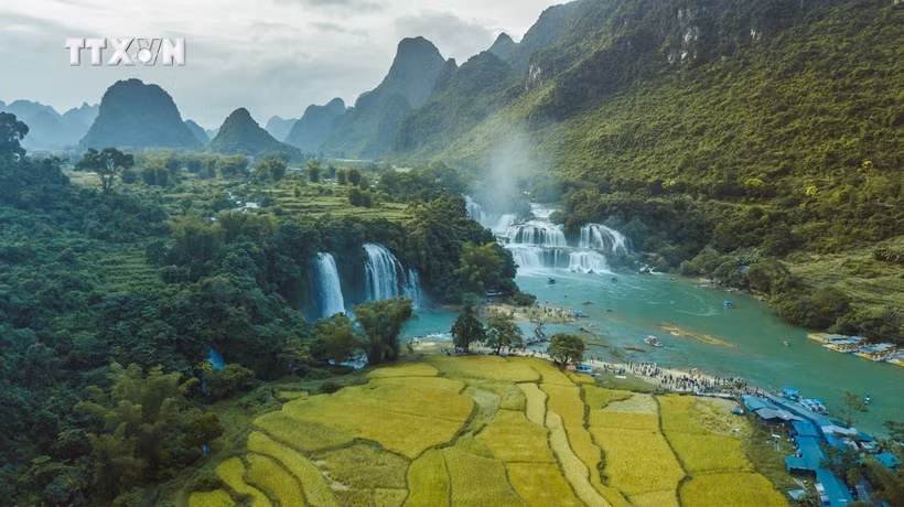 高平山水全球地质公园的一角。图自越通社
