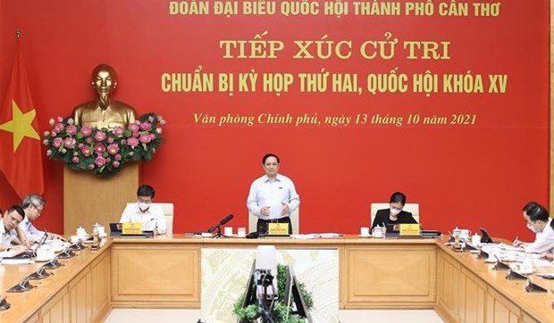 越南政府总理范明政接待芹苴市选民