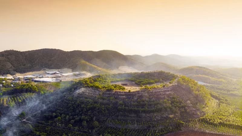 得农UNESCO世界地质公园里的火山。图自越通社