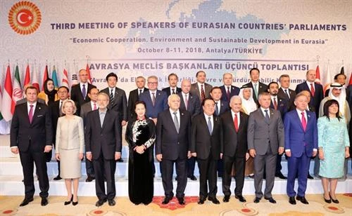 越南国会主席阮氏金银出席第三届亚欧国家议长会议开幕式