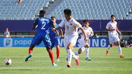 2017韩国U20世界杯：法国队以4比0击败越南队