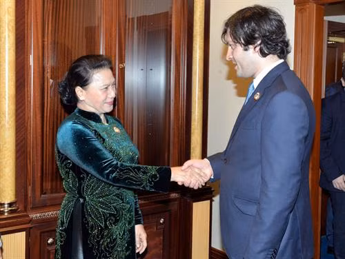 IPU-140间隙：越南国会主席阮氏金银与部分国家国会领导会晤