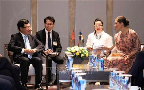 范平明部长会见瑞典女王储维多利亚