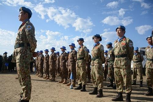 越南野战医院参加在南苏丹举行的联合国日庆祝活动