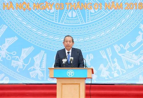 政府副总理张和平启动“2018年交通安全年”活动