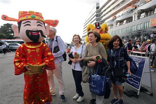 2020庚子年春节：岘港市迎接首批海运入境国际游客