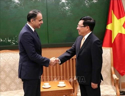 越南政府副总理兼外交部长范平明会见亚洲开发银行副行长赛义德