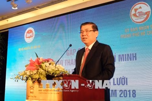 胡志明市领导会见参加2018年越南革新创新网络连接活动的代表