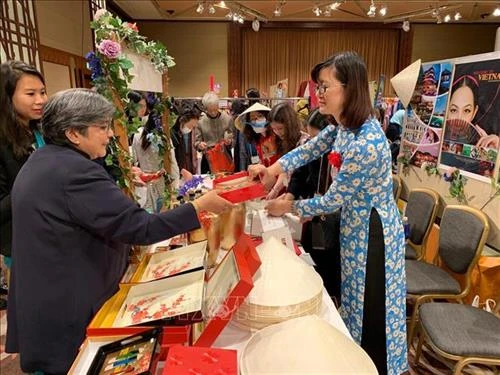 越南积极参加亚太妇女友好会的义卖活动