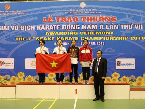 越南在第七届东南亚空手道锦标赛夺得29枚金牌
