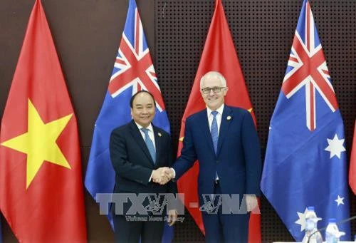 越南政府总理阮春福会见澳大利亚总理和新西兰总理