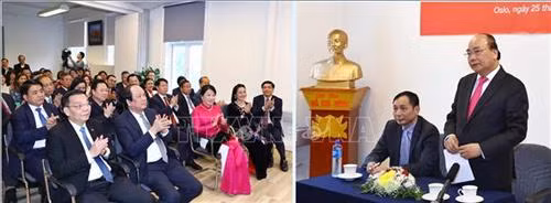 越南政府总理阮春福会见旅居挪威越南人社群代表