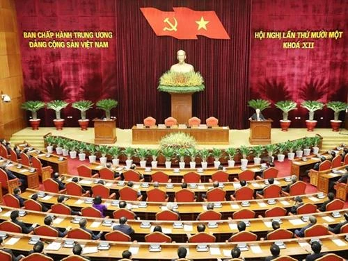 越共十二届中央委员会第十一次全体会议闭幕： 同心协力胜利完成党十二大的目标