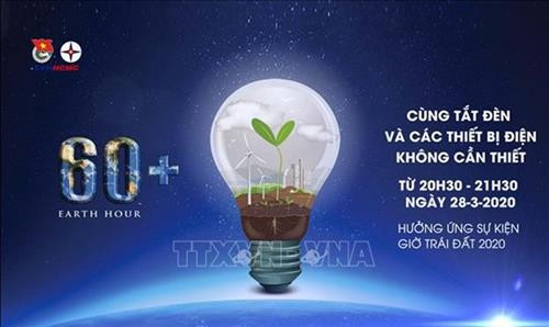 胡志明市青年团员积极响应2020年“地球一小时”活动