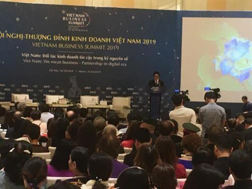 2019年越南商务峰会在河内拉开序幕。 图自越通社