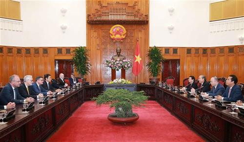 会见场景。图自越通社