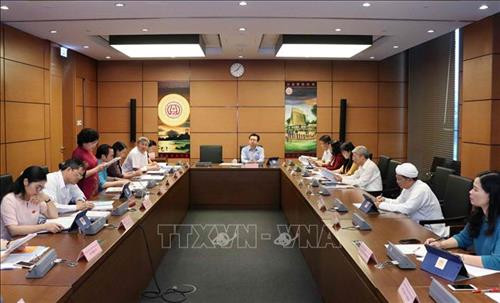 北江、太平、建江省国会代表进行分组讨论。图自越通社 北江、太平、建江省国会代表进行分组讨论。图自越通社