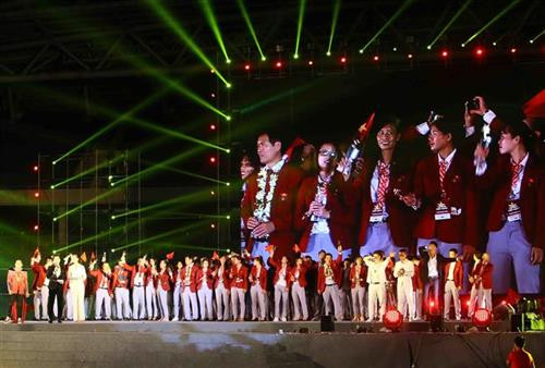 越南体育代表团 “越南自豪”表彰会隆重举行。图自越通社 越南体育代表团 “越南自豪”表彰会隆重举行。图自越通社