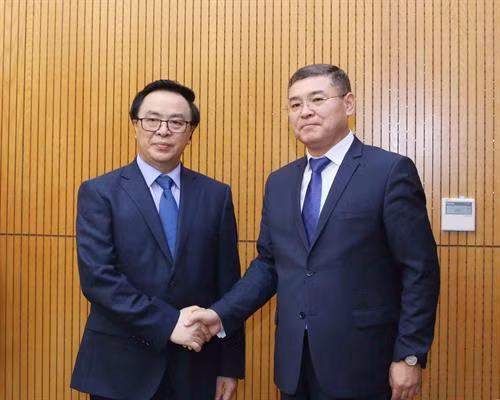 越共中央对外部部长黄平君会见朱马瑟夫。图自越通社 越共中央对外部部长黄平君会见朱马瑟夫。图自越通社