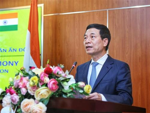 越南与印度友好协会主席阮孟雄发表讲话。图自越通社 越南与印度友好协会主席阮孟雄发表讲话。图自越通社