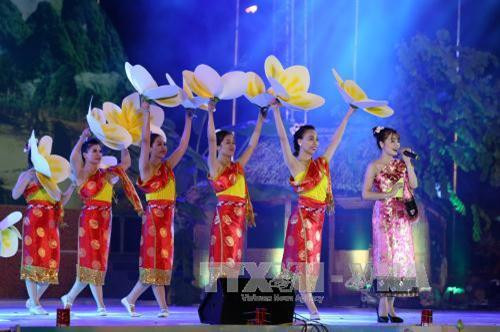 越老年轻官兵晚会上的文艺表演节目。（ 图片来源：越通社）