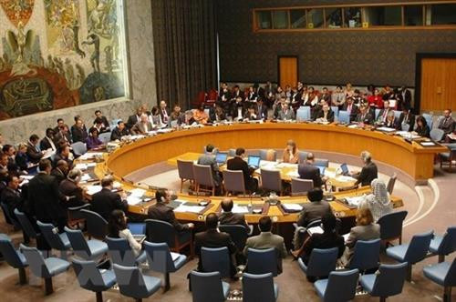 资料图：联合国安理会的一场会议。图自越通社
