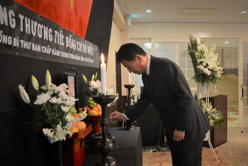 原越共中央总书记杜梅吊唁仪式在日本举行 ảnh 3