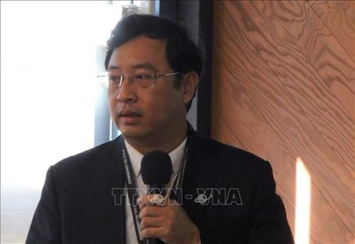 越南科技部科技市场与企业发展局局长范红桔在活动上发表讲话。图自越通社 越南科技部科技市场与企业发展局局长范红桔在活动上发表讲话。图自越通社