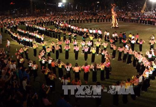 傣族群舞。(图片来源：越通社）