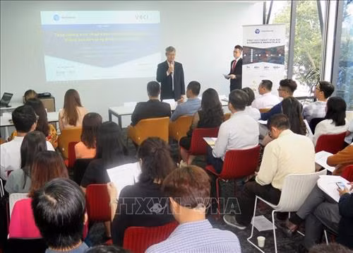 研讨会场景。图自越通社 研讨会场景。图自越通社