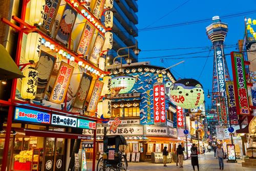 日本大阪的街道。图自越捷航空公司