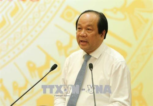 政府办公厅主任梅进勇发表讲话。（图片来源：越通社）