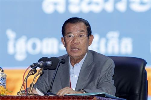 资料图：柬埔寨首相洪森。图自越通社