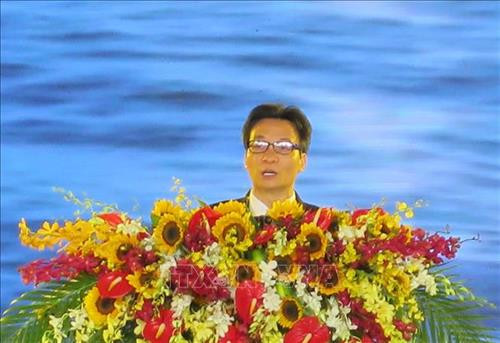 政府副总理武德儋在开幕式上发言。图自越通社