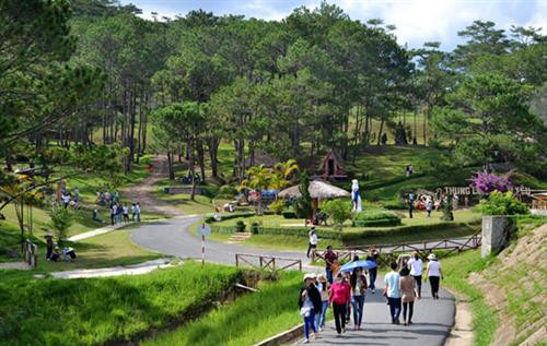 林同省大叻市的旅游活动也恢复正常。图自互联网 林同省大叻市的旅游活动也恢复正常。图自互联网