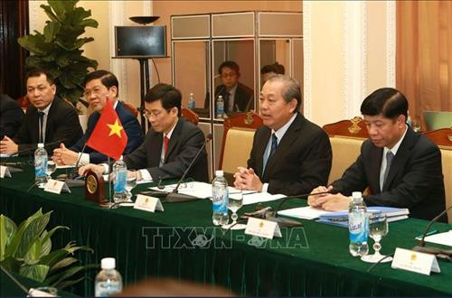 张和平发表讲话 图自越通社