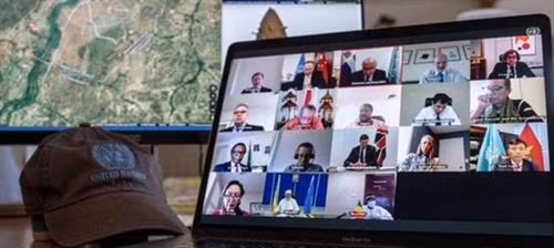 联合国安理会召开视频会议，就近一个月来也门情况进行讨论。图自越共电子报