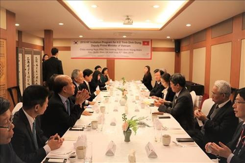 会见场景。 图自越通社