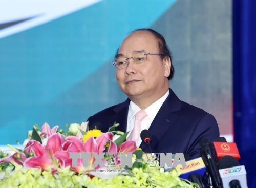 阮春福发表讲话。 越通社记者 统一 摄 阮春福发表讲话。 越通社记者 统一 摄