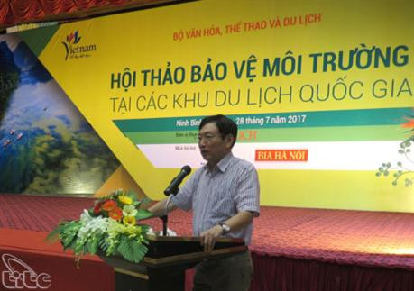 越南文化体育旅游部科学技术环境司司长许孟梁在会上发表讲话。（图片来源：因特网）