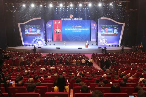 越南科学与技术部成立60周年庆典场景。图自越通社 越南科学与技术部成立60周年庆典场景。图自越通社