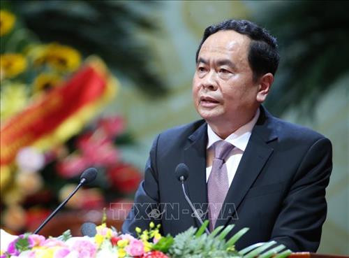 越共中央书记处书记、越南祖国阵线中央委员会主席陈青敏。图自越通社