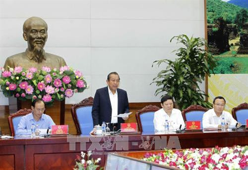 张和平在会上发表讲话。（图片来源：越通社）